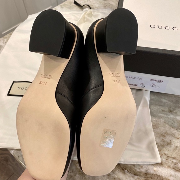 New In Box NIB Gucci Black Low Heel Loafer 36.5 - Picture 5 of 5